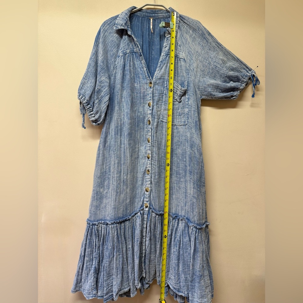 Free People Maya Midi Shirtdress size S - Picture 4 of 16